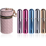 JPNK refillable perfume atomizer bottle in five metallic colors
