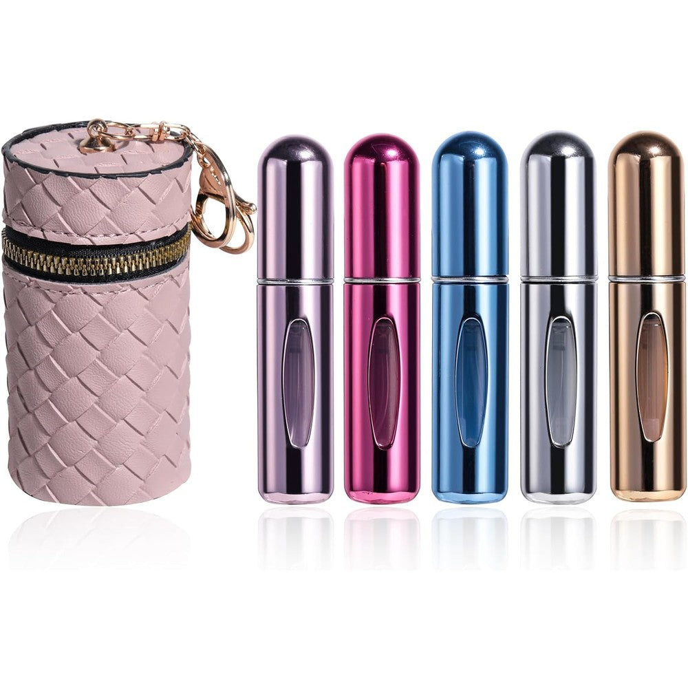 JPNK refillable perfume atomizer bottle in five metallic colors