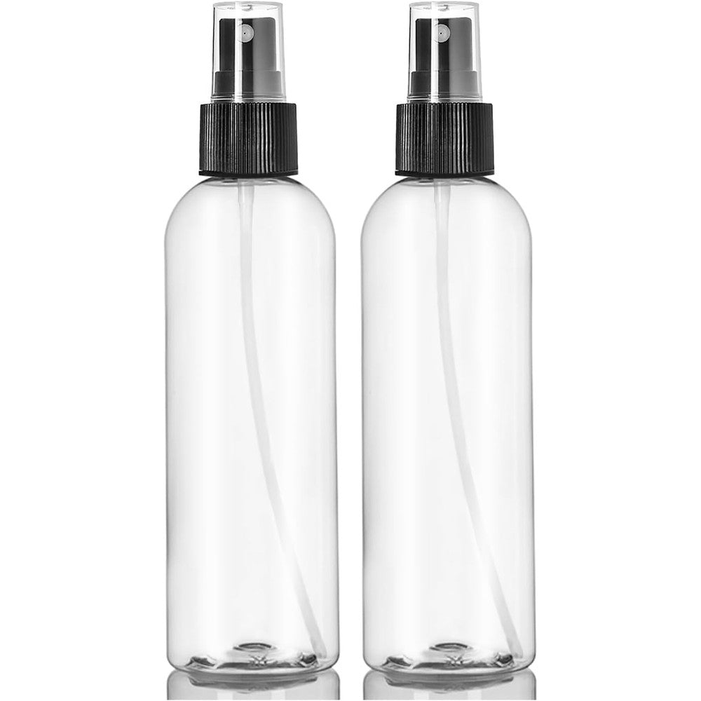 ljdeals 8oz clear plastic spray bottles with black fine mist pump heads