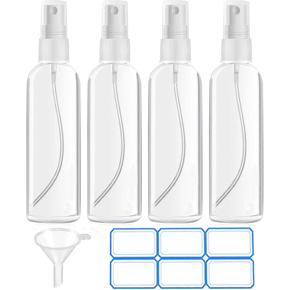 DTDNZKN 120ml small spray bottles 4 pack with clear fine mist nozzles