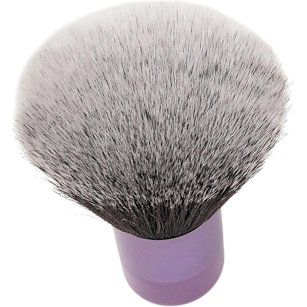 BevyGold Luxurious Large Ultra Soft Fluffy Powder Brush Violet front view showcasing extra large brush head