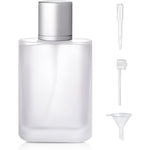 Yerpkefey 100ml frosted glass perfume spray bottle with silver fine mist atomizer