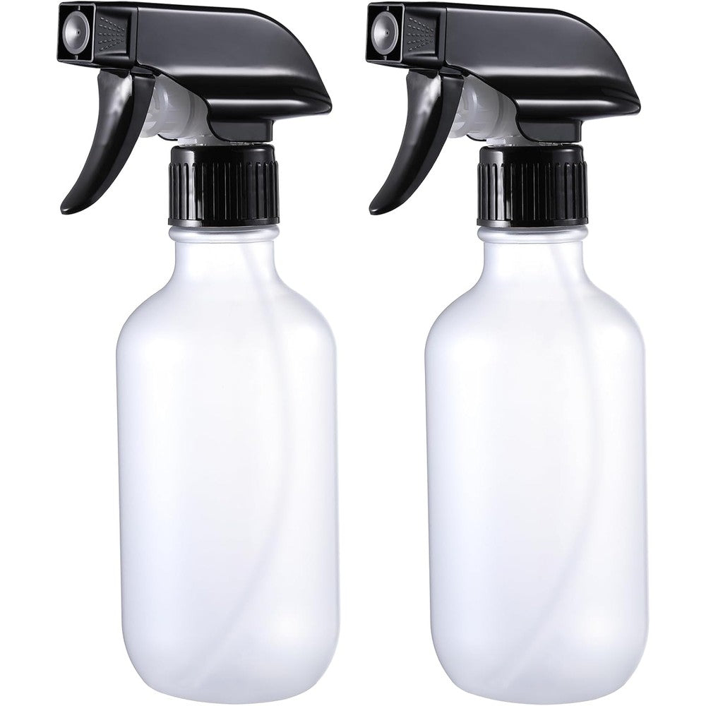 GearTrust 300ml frosted plastic spray bottles with adjustable mist and stream nozzle