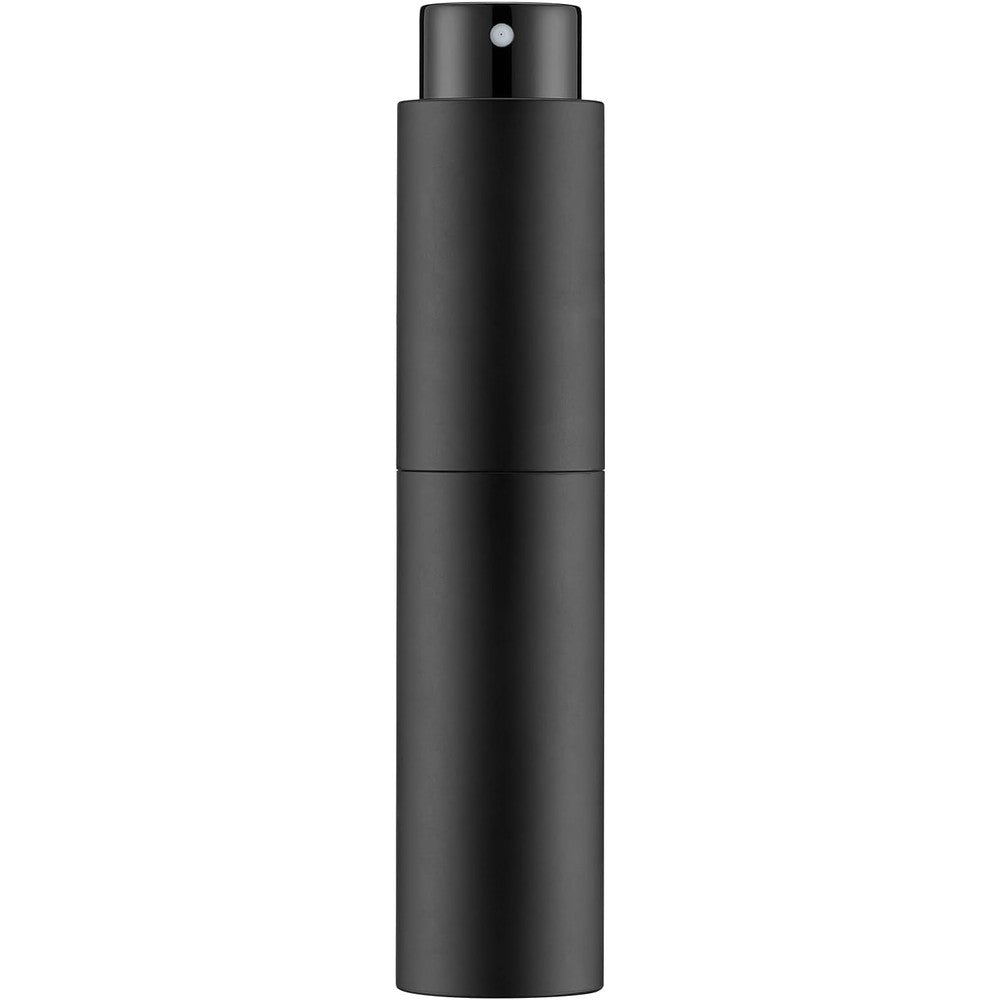 Tekson 10ml refillable perfume atomizer in matte black with twist up spray nozzle