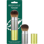 EcoTools Retractable Face Makeup Brush front view closed with silver cap
