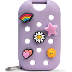Touchland x Crocs Special Edition Mist Case in Pixie Lavender with five Jibbitz charms