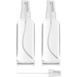 Zerofire 2 pack clear plastic spray bottles with fine mist atomizer nozzles