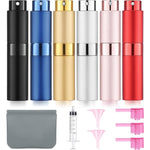 DPLASKA 6 pack refillable perfume atomizer with twist up nozzle for travel and storage