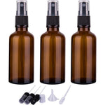 hmaimas 3 pack amber glass spray bottles with fine mist pump for essential oils
