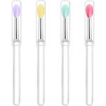 Lormay silicone lip brushes set with transparent handles and protective caps