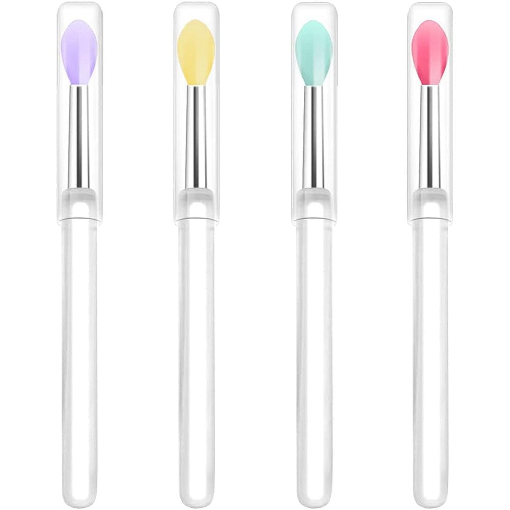 Lormay silicone lip brushes set with transparent handles and protective caps