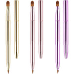 Yoizyfree 3 Pack Retractable Lip Brush set featuring gold pink and purple cases.