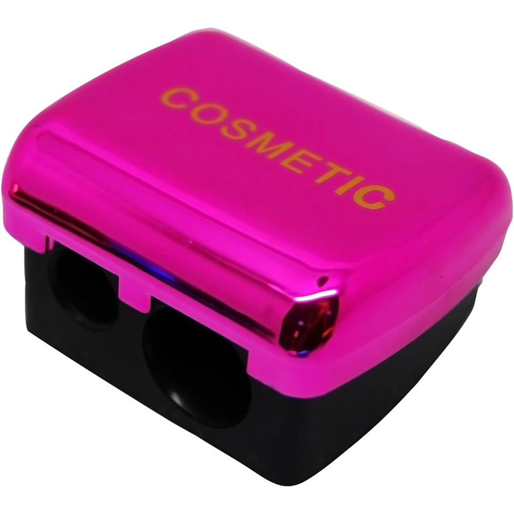 Emilystores 2-in-1 makeup pencil sharpener pink front view