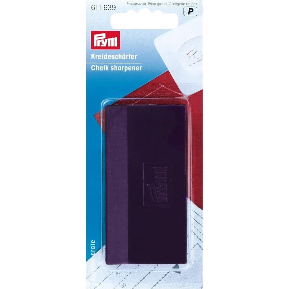 Prym Chalk Sharpener violet plastic tool front view