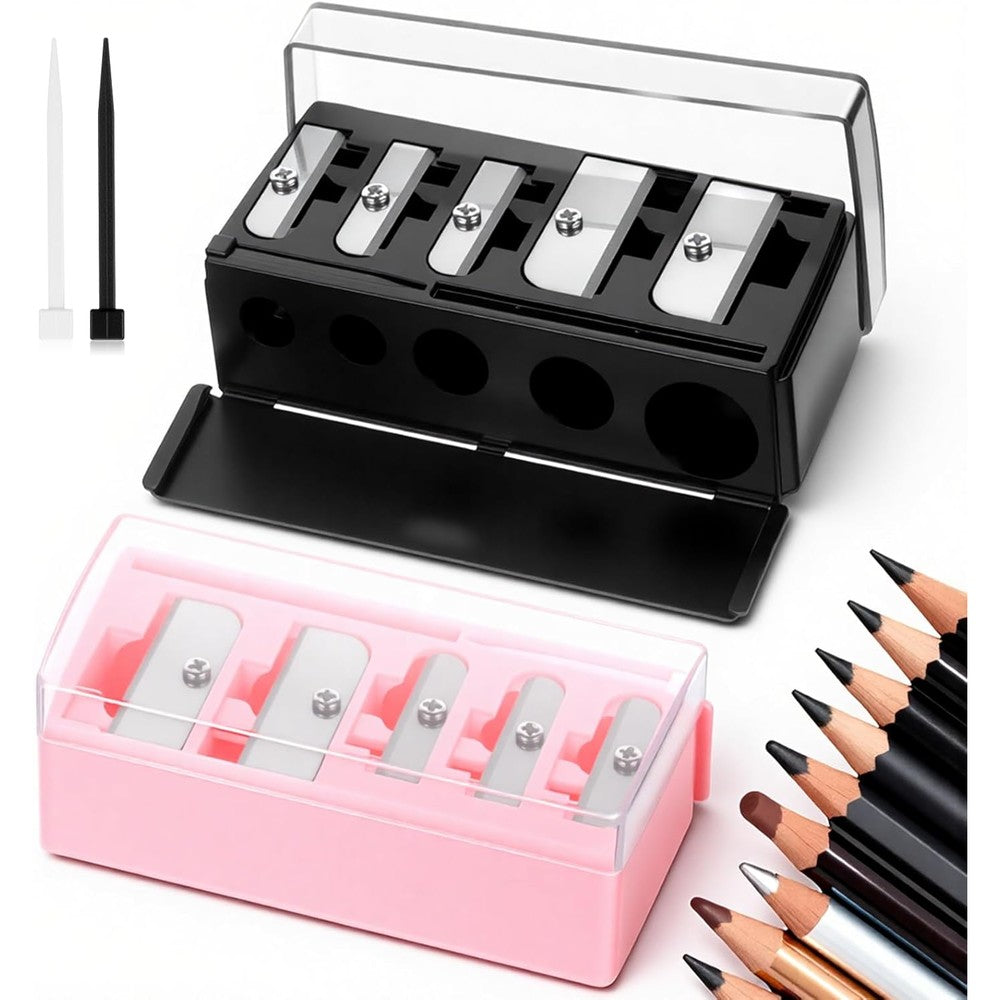 Qulkws 5-hole cosmetic pencil sharpener front view