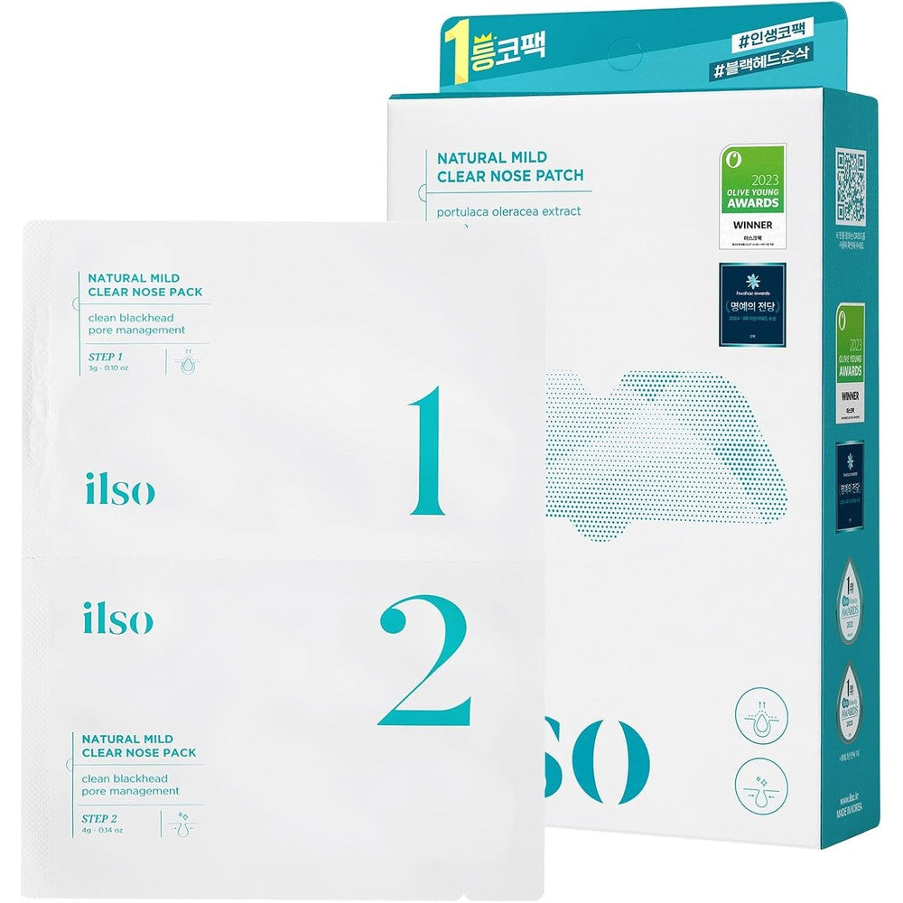 Ilso Natural Mild Clear Nose Patch 5 piece set front view