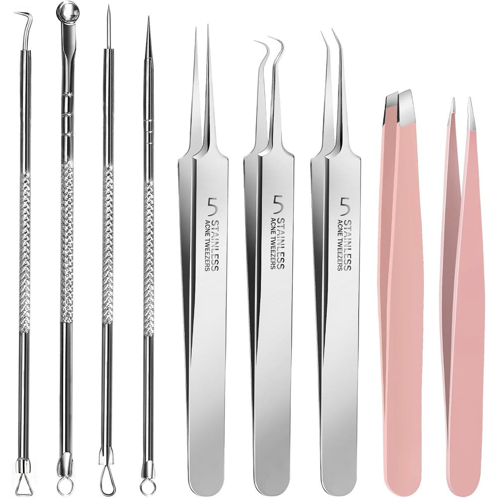 Teenitor 9 piece professional blackhead remover kit front view