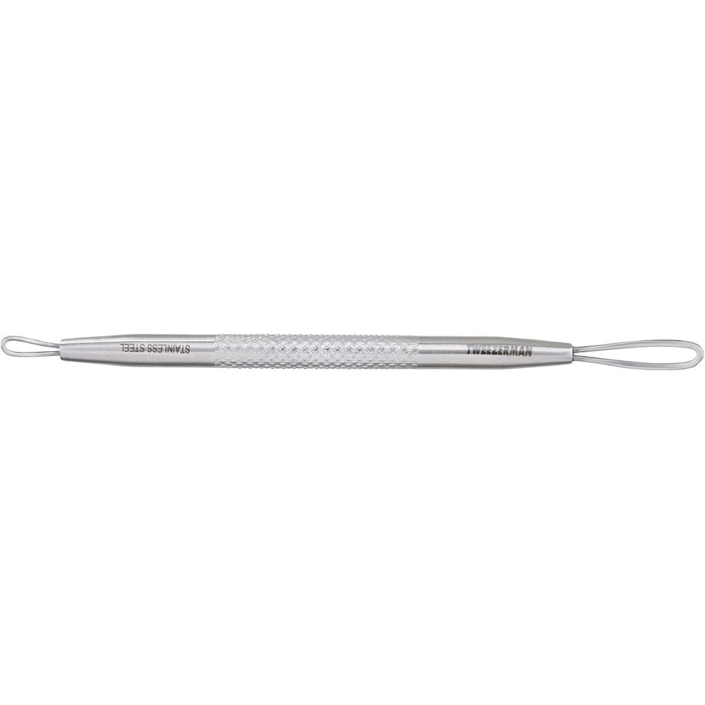Tweezerman stainless steel no slip skin care tool front view