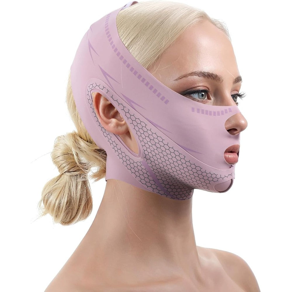 Shirylzee V Line Lifting Mask and chin strap front view
