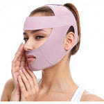 Generic face lift belt showing front view of chin and forehead support.