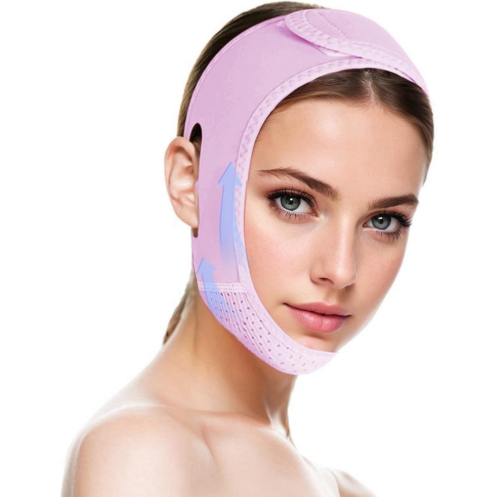 Jungshea V Line Lifting Mask front view in pink