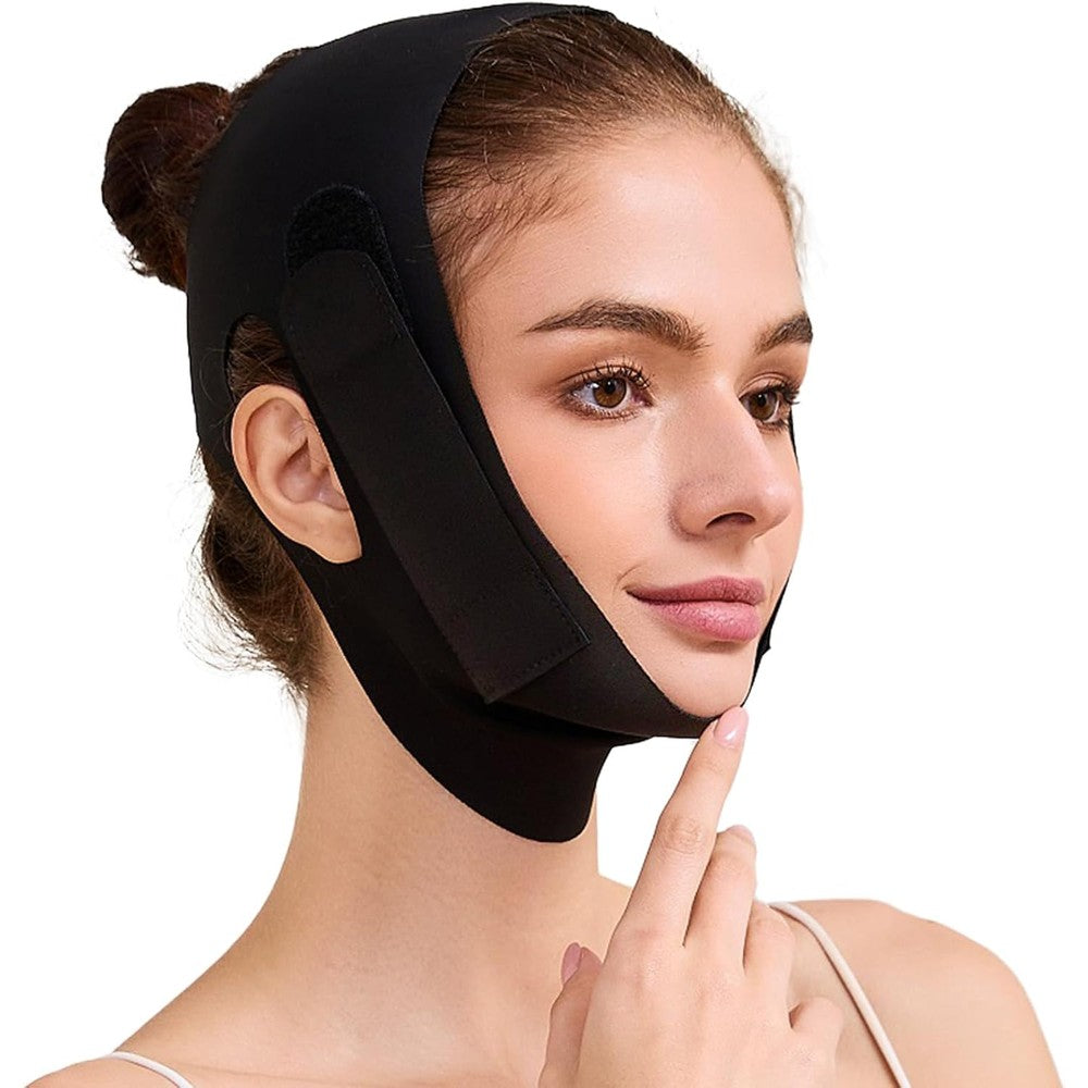 Ikido graphene V-line face slimming strap front view for jawline lifting