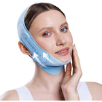 Plantifique chin strap for face contouring front view blue