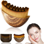 CACRTY Lymphatic Contour Face Brush front view showing densely packed ultra soft bristles.