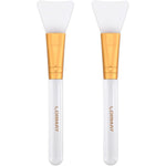 LORMAY Jelly Brush silicone face mask brushes front view showing transparent handles