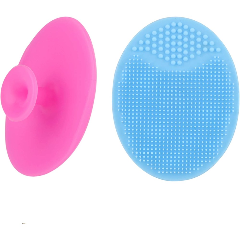 Luckyiren silicone face scrubber front view showing soft exfoliating bristles.