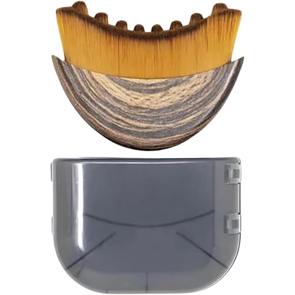 Generic Lymphatic Contour Face Brush front view showing ergonomic curved bristle head for facial drainage.