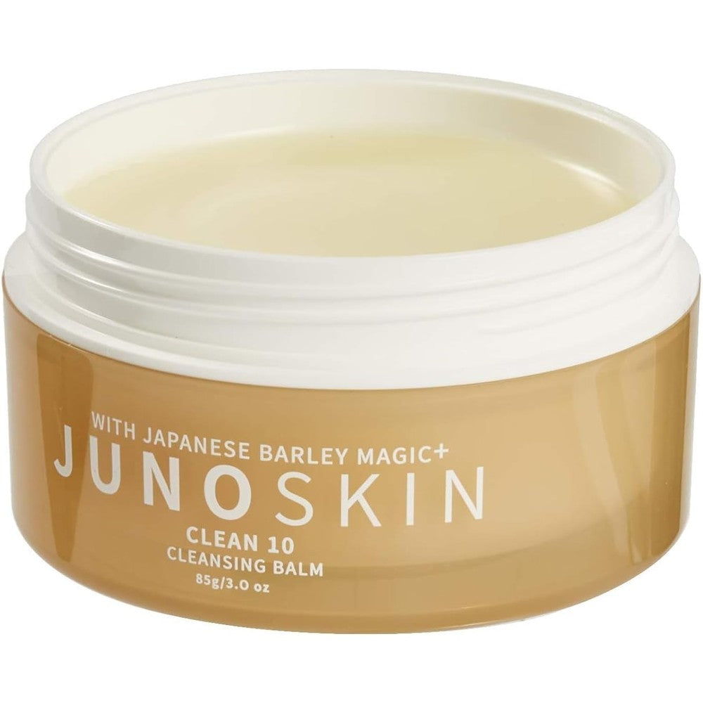JUNO & Co. Clean 10 Cleansing Balm showing rich white texture for effective makeup removal