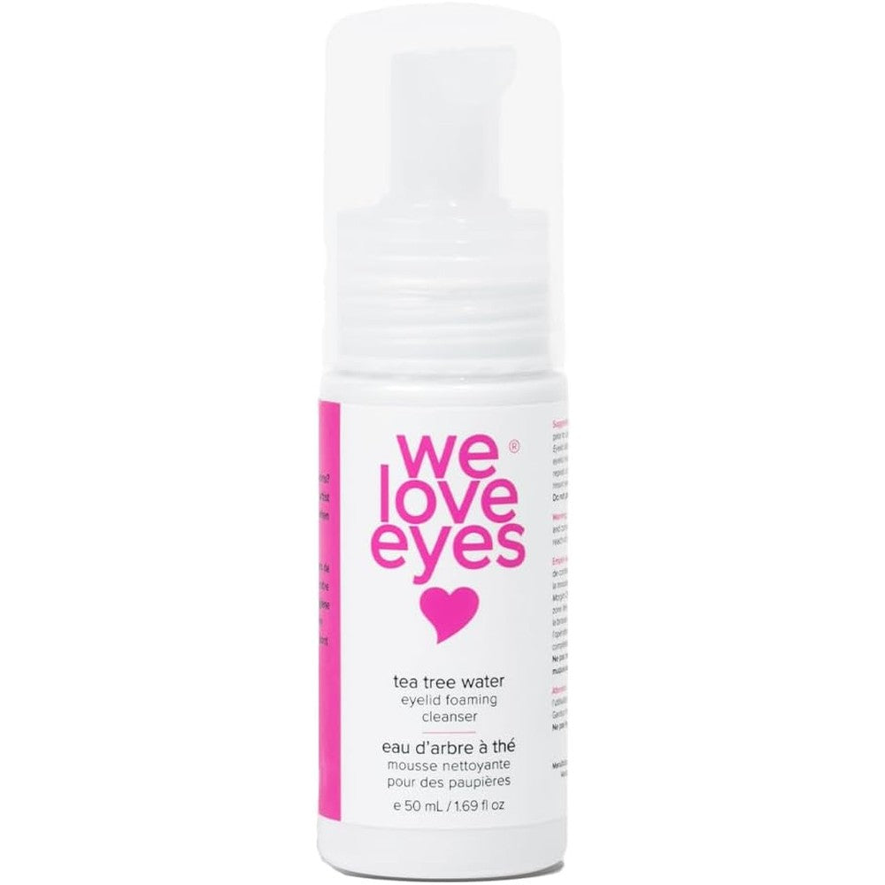 We Love Eyes Tea Tree Water Eyelid Foaming Cleanser 50ml pump bottle front view