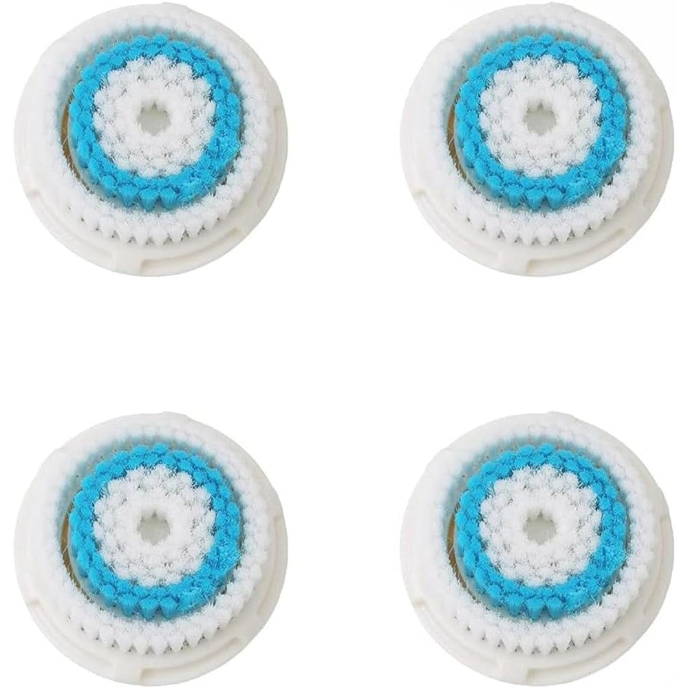 ZaneGear compatible replacement facial cleansing brush heads front view four pack for deep pore cleaning
