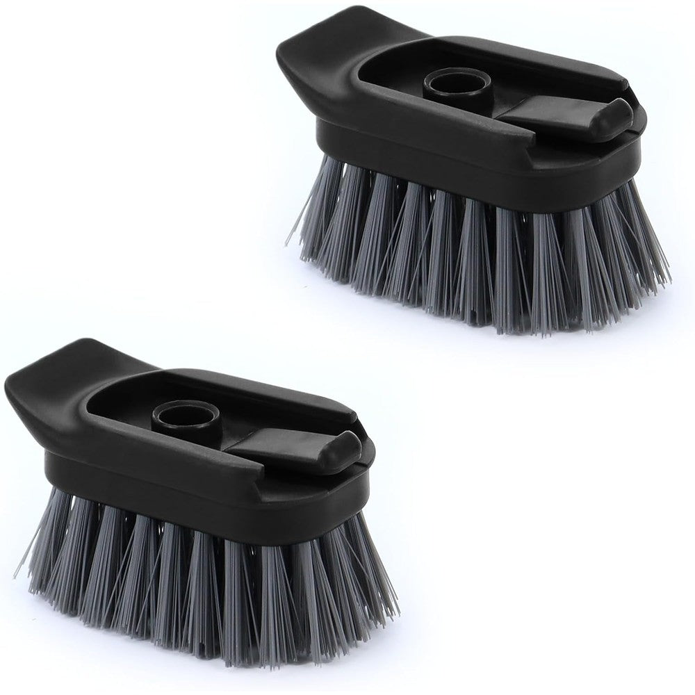 DAPOWER dish brush refill head front view showing dense black nylon bristles for kitchen cleaning.