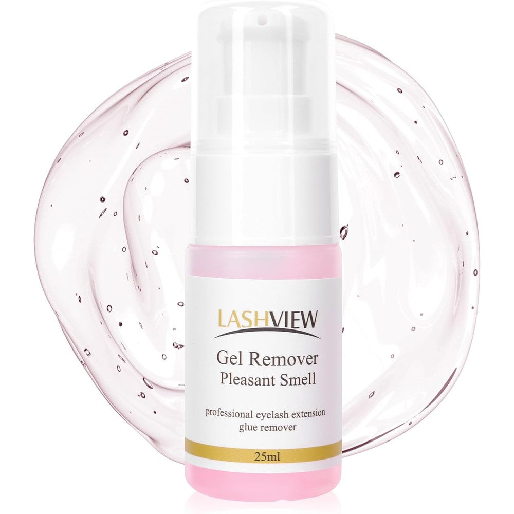 LASHVIEW Gel Remover professional eyelash extension adhesive dissolver front view pump bottle