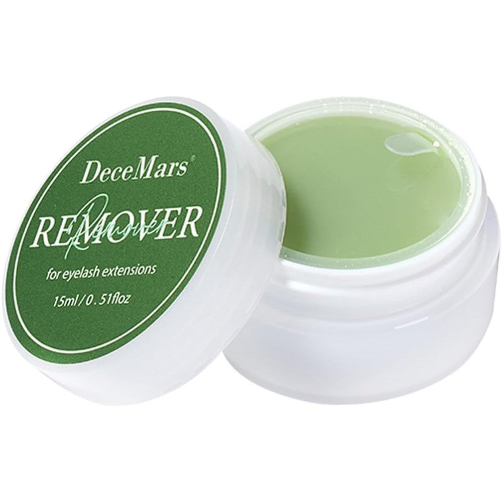 DeceMars Lash Gel Remover front view of the 15ml container showcasing the authentic cream formula packaging