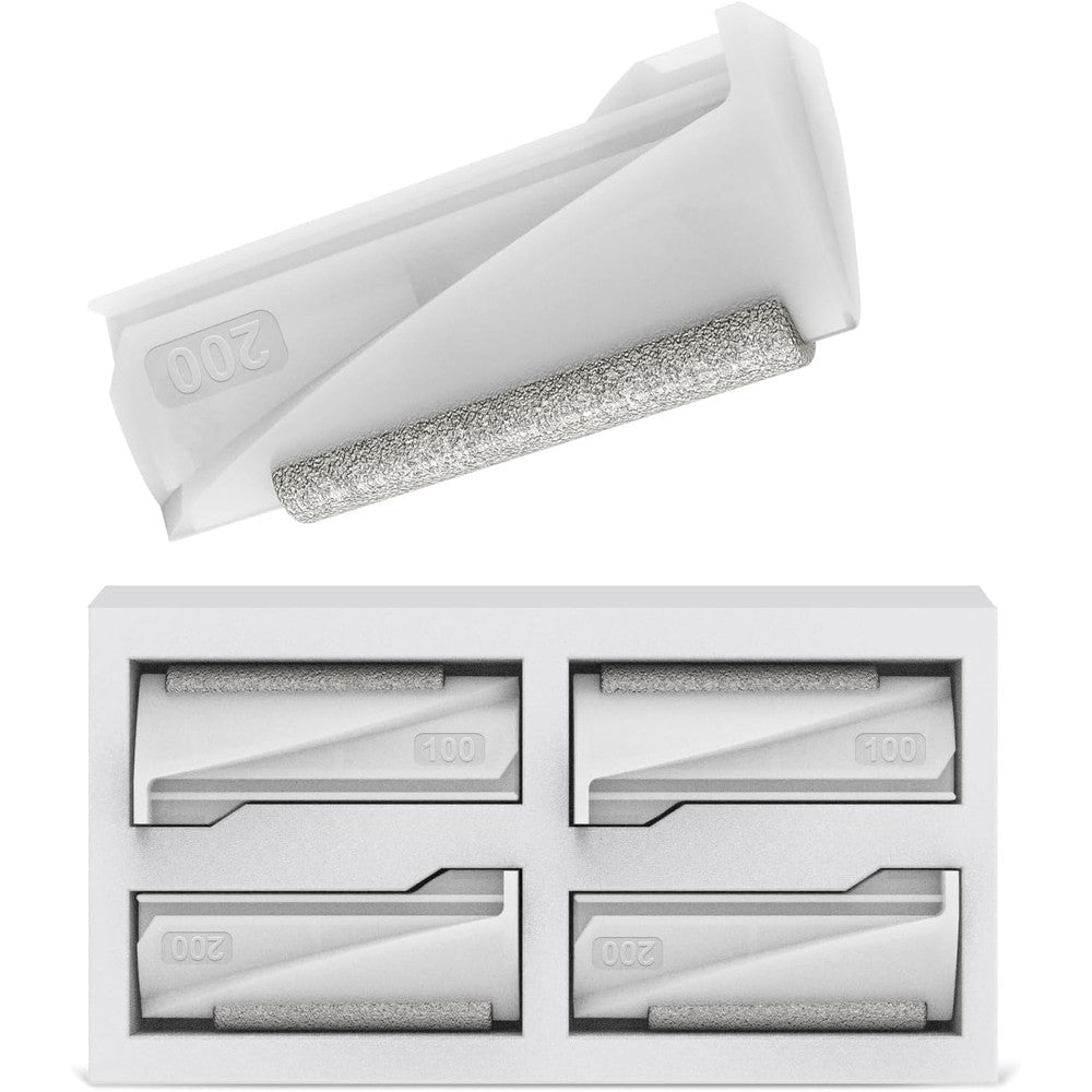 PELCAS Diamond Exfoliating Head Set 4 Pieces front view showing replacement tips