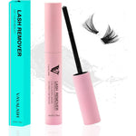 VAVALASH Lash Remover front view of pink bottle and cyan packaging box.
