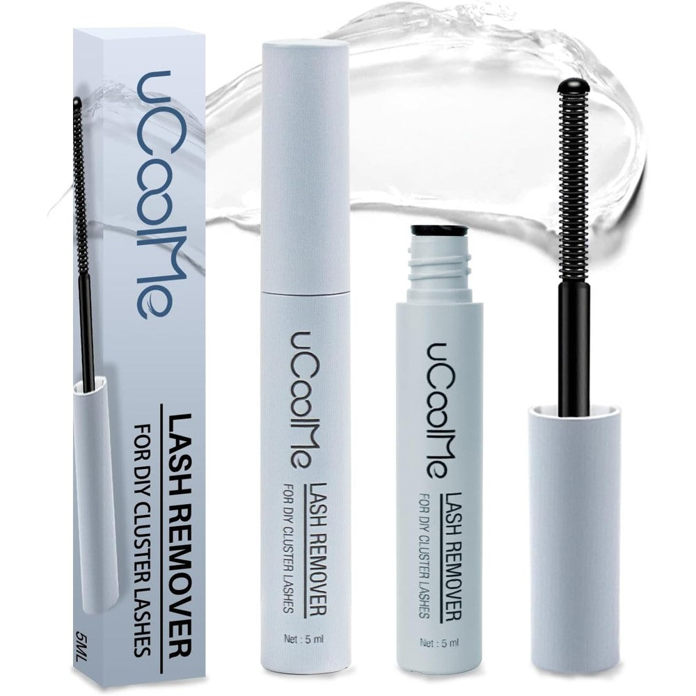 UCOOLME Eye Makeup Remover Liquid 5ml front view showing clear bottle packaging.