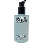 Make Up For Ever Gentle Eye Gel Waterproof Makeup Remover front view blue pump bottle