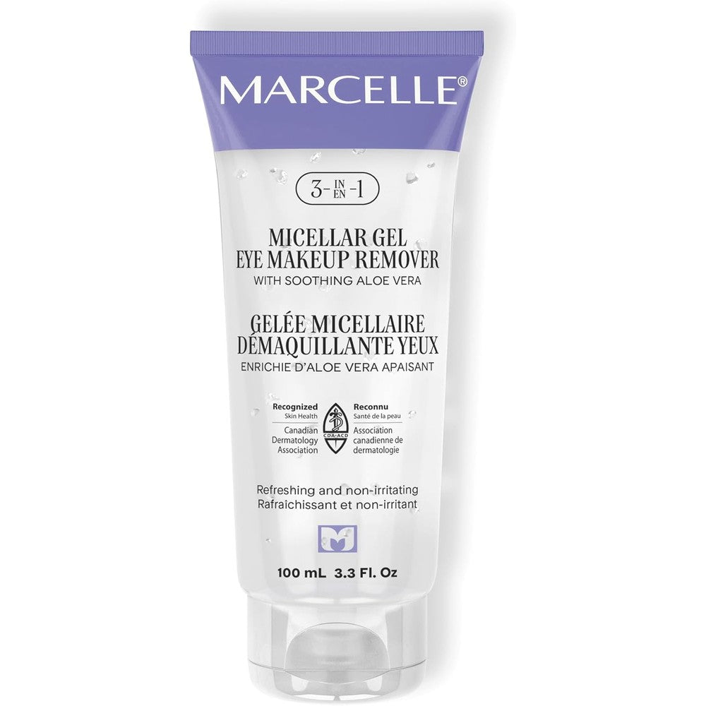 Marcelle 3-in-1 Micellar Gel Eye Makeup Remover front view bottle for sensitive skin