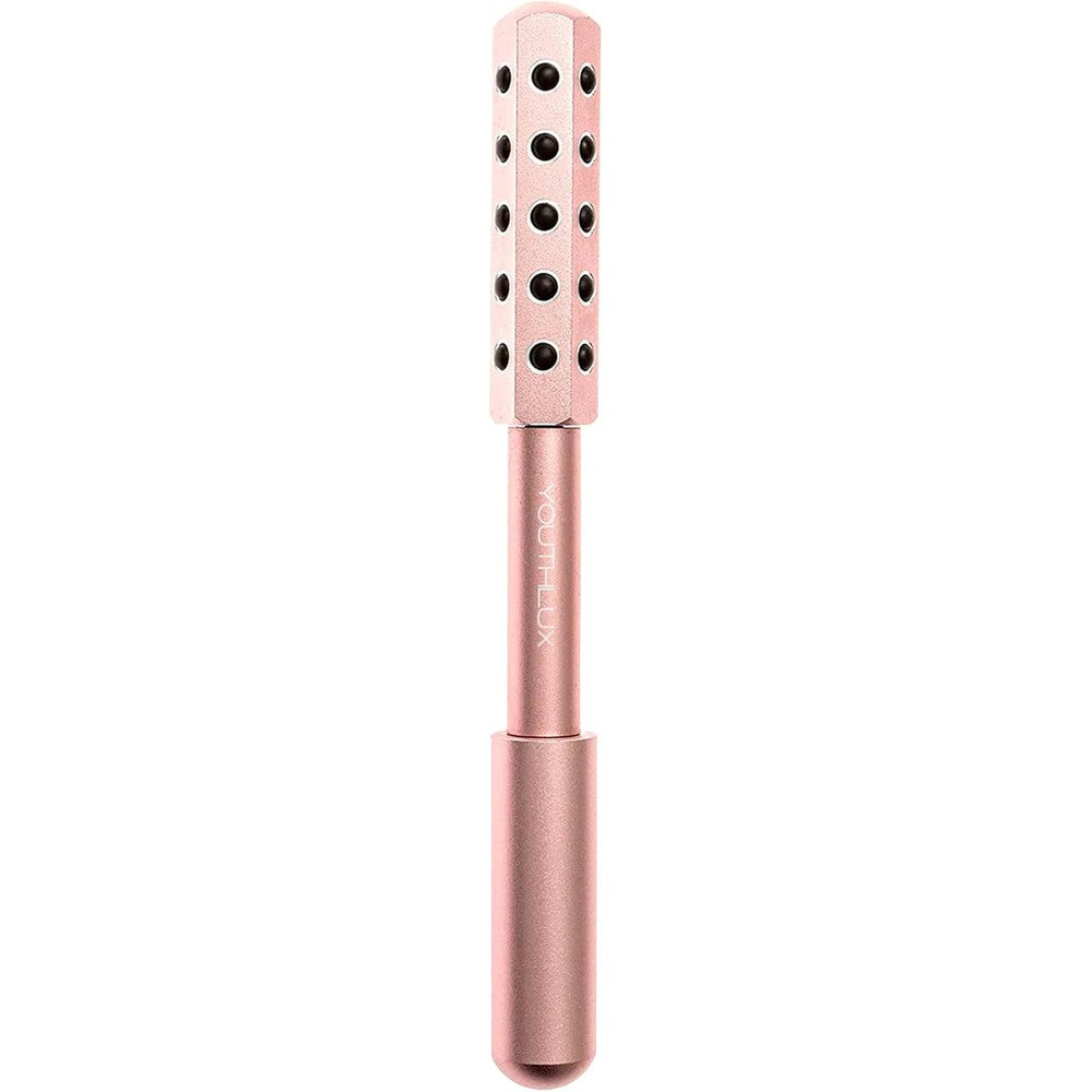 YouthLab YOUTHLUX Radiance Roller rose gold germanium stone facial massage tool front view
