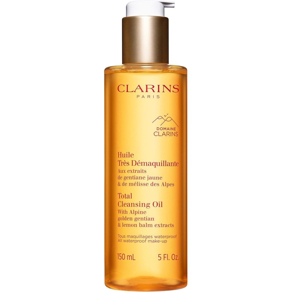 Clarins Total Cleansing Oil 150ml bottle for waterproof makeup removal
