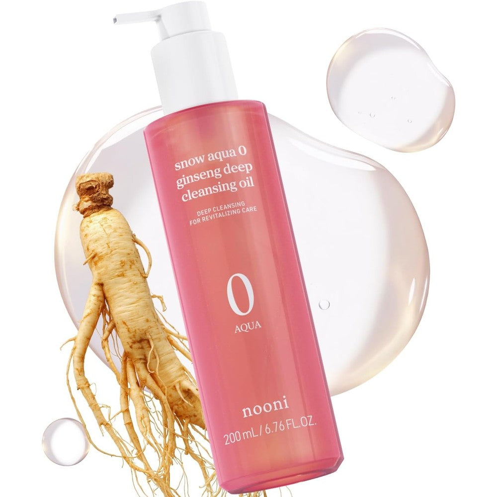 Nooni Snow Aqua Ginseng Deep Cleansing Oil bottle front view