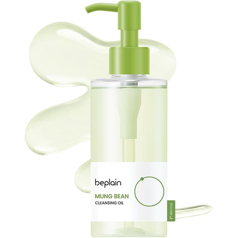 Beplain Mung Bean Cleansing Oil bottle front view for deep pore cleansing.