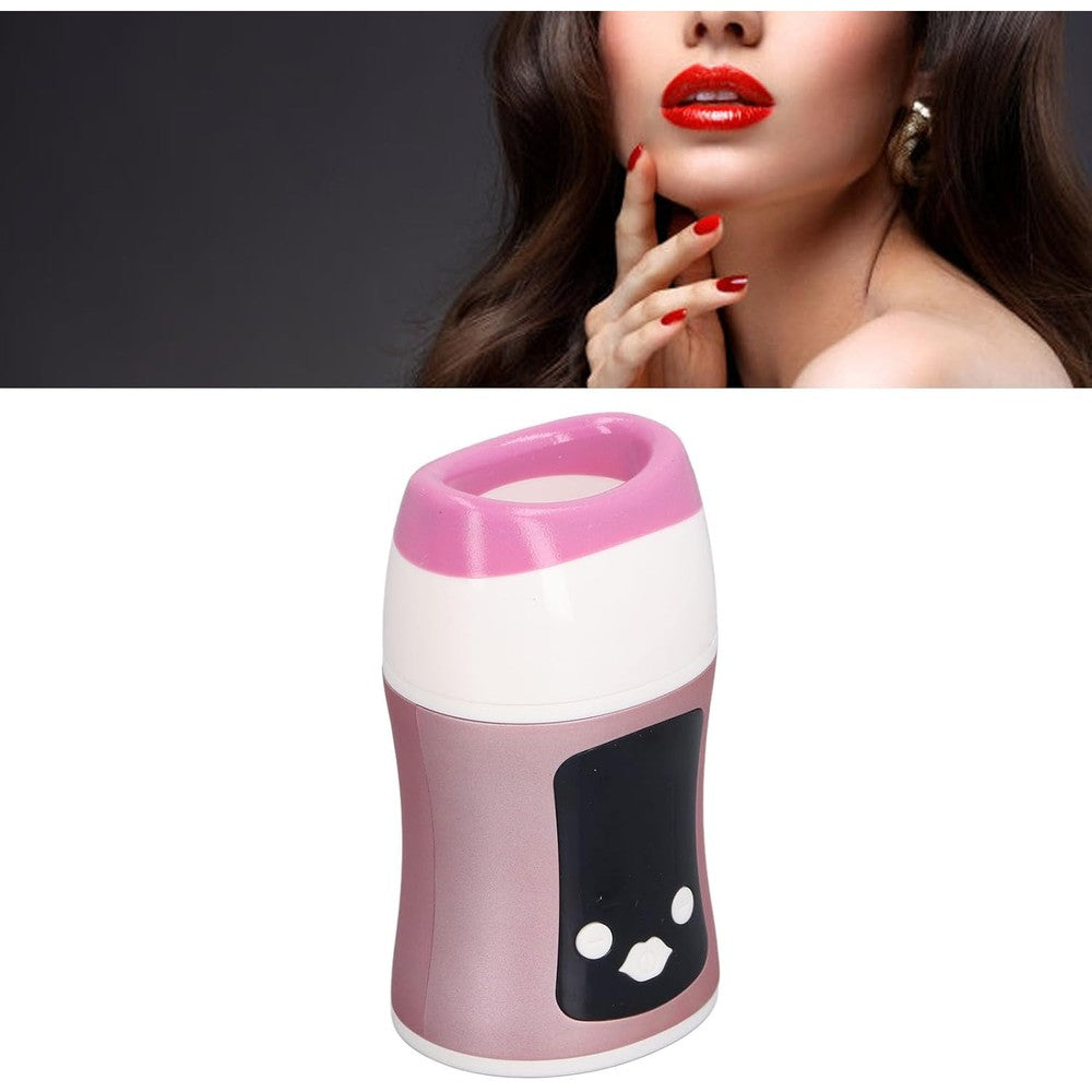 Zjchao electronic lip plumper device front view showing digital display and silicone suction cup