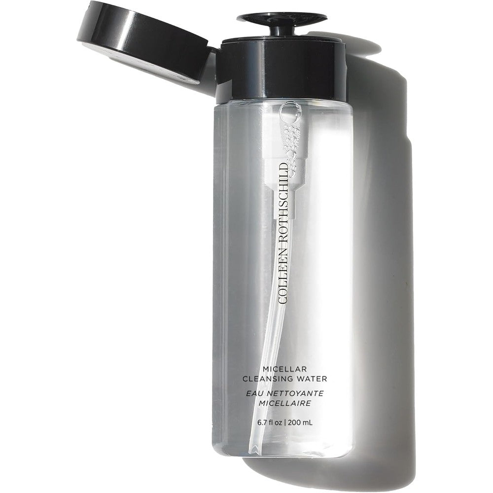 Colleen Rothschild Micellar Cleansing Water 6.7 Fluid Ounce front view bottle for gentle makeup removal.