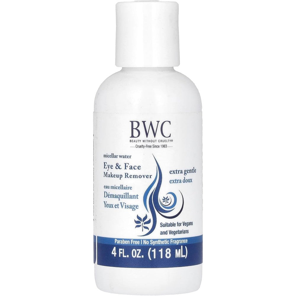 Beauty Without Cruelty Extra Gentle Eye Makeup Remover front view authentic botanical micellar water cleanser