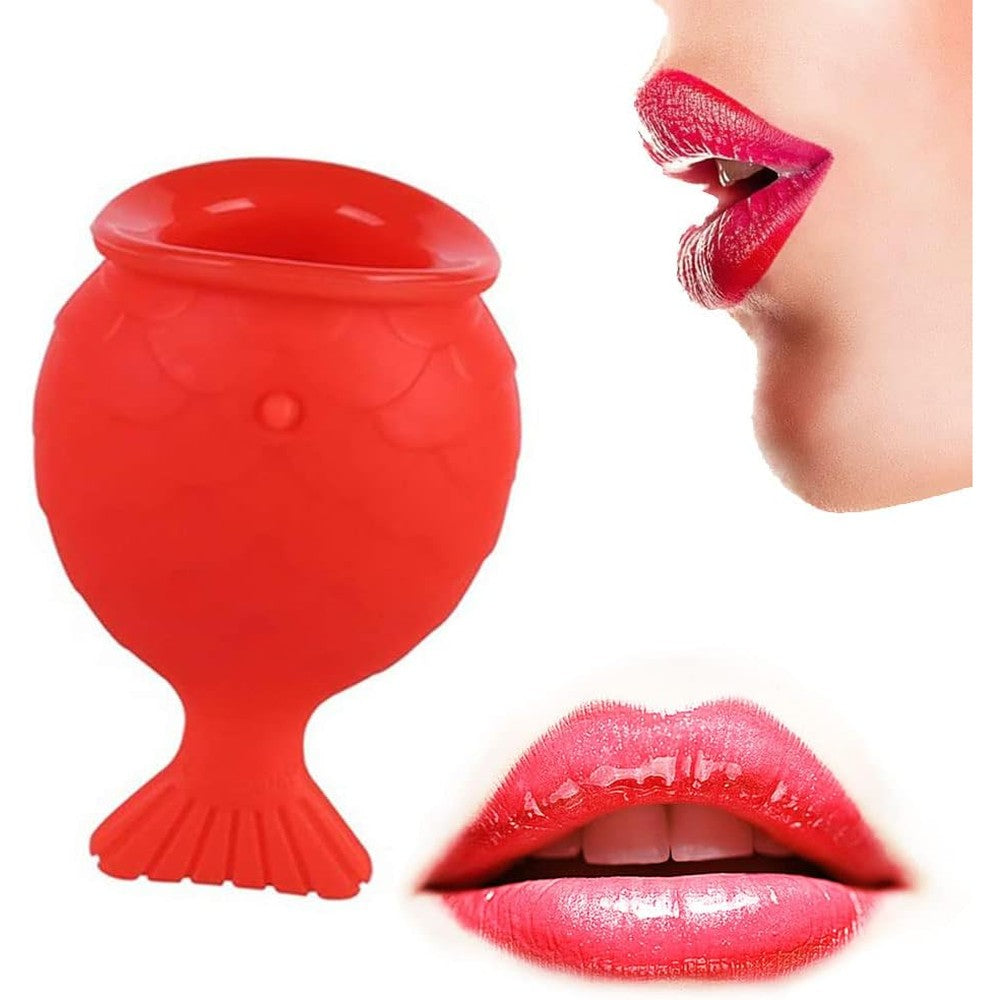 Ouken silicone fish shape lip plumper device front view for fuller lips
